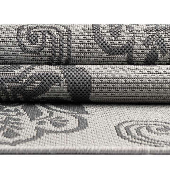 Gray 7' x 10' Botanical Indoor / Outdoor Rug | Rugs.com