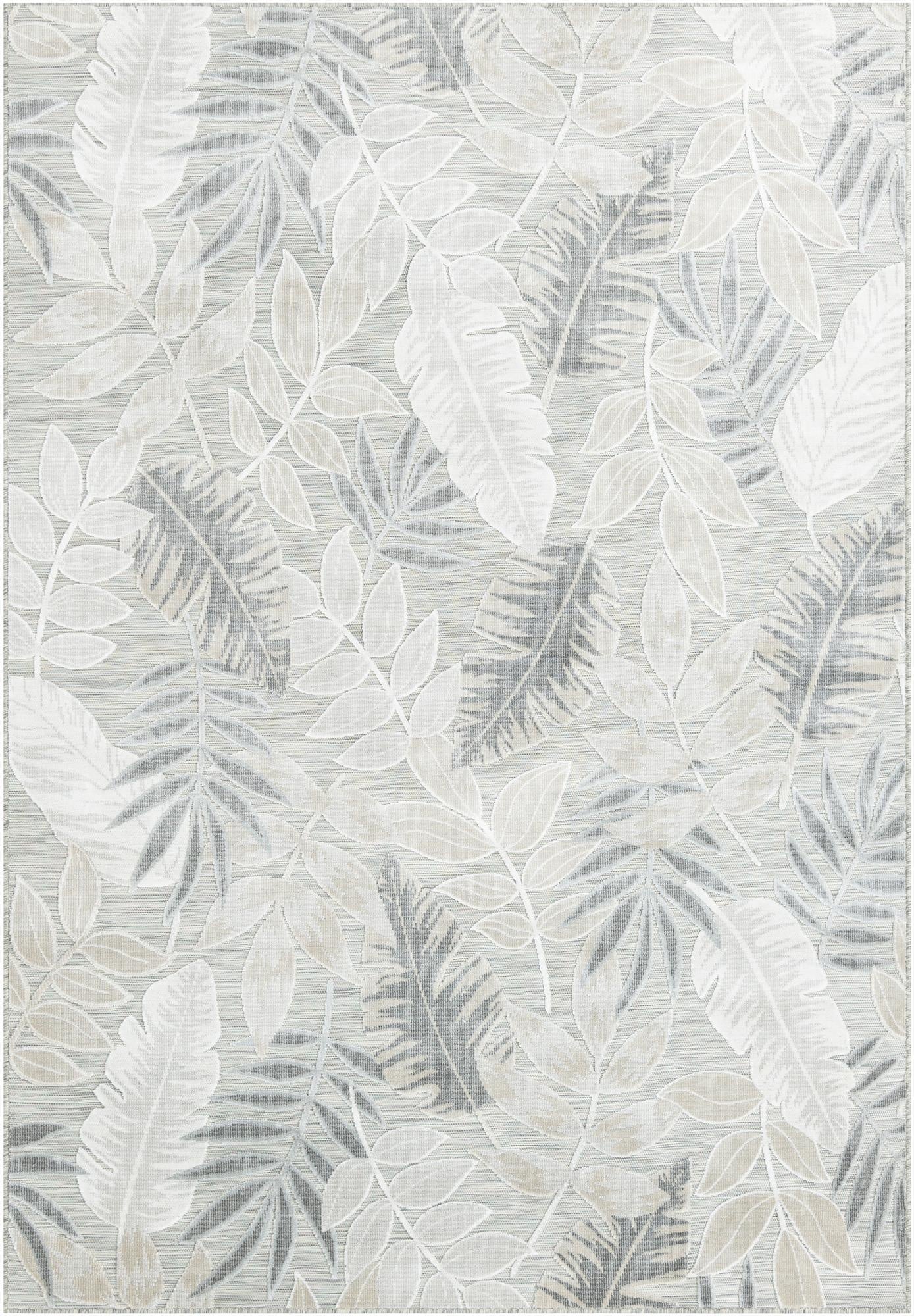 6' 4 x 9'  Washable Botanical Indoor / Outdoor Rug