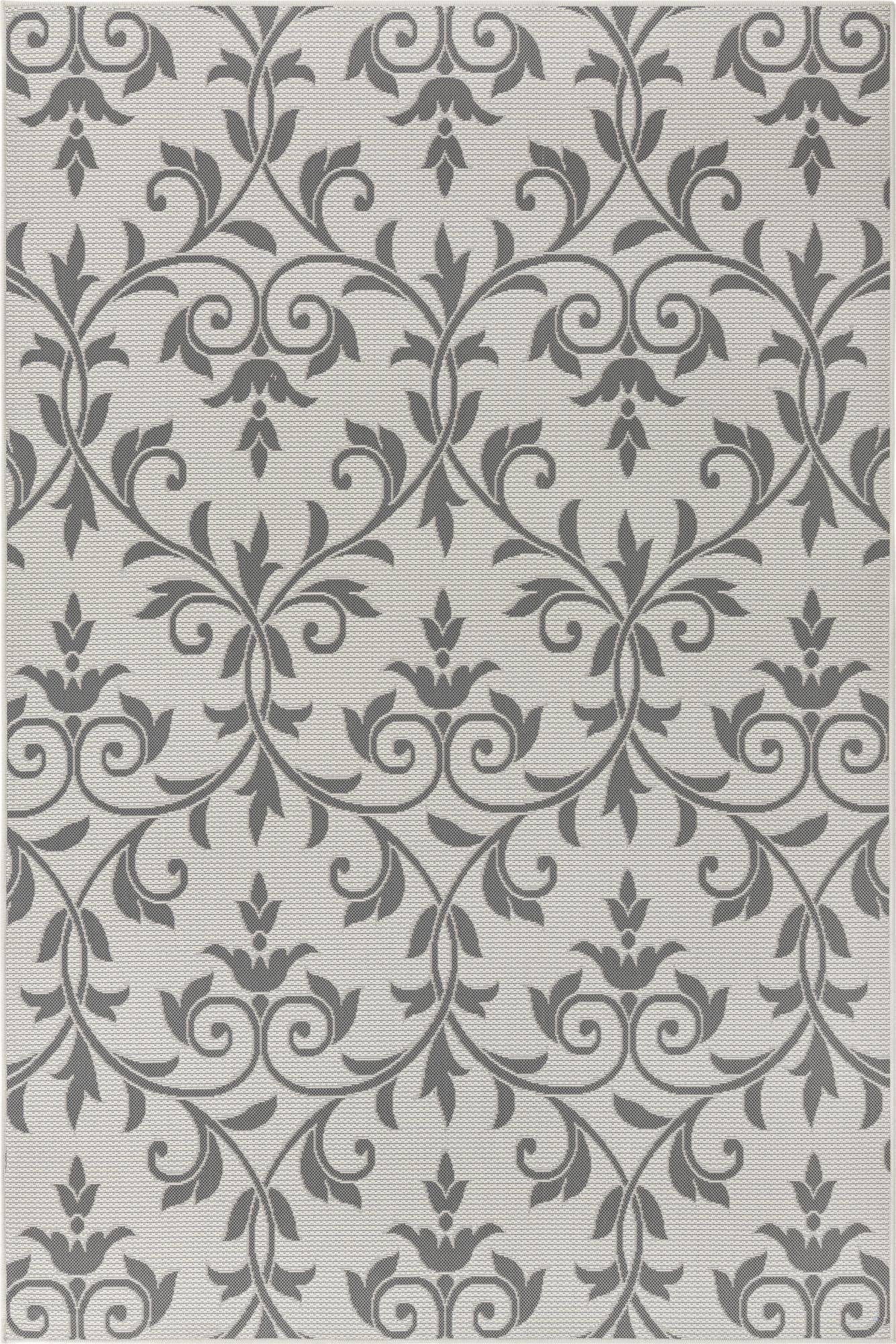  6' x 9'  Washable Botanical Indoor / Outdoor Rug