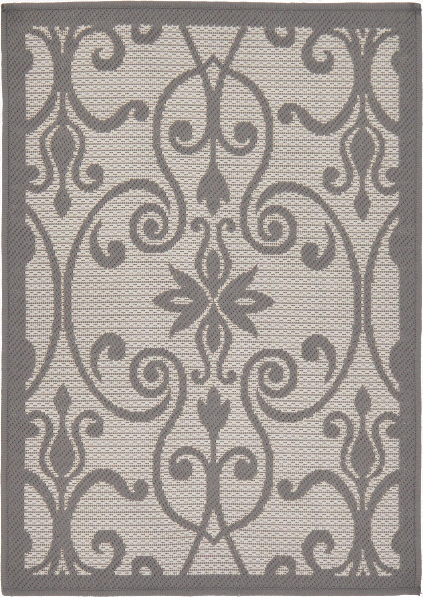  2' 2 x 3'  Washable Botanical Indoor / Outdoor Rug