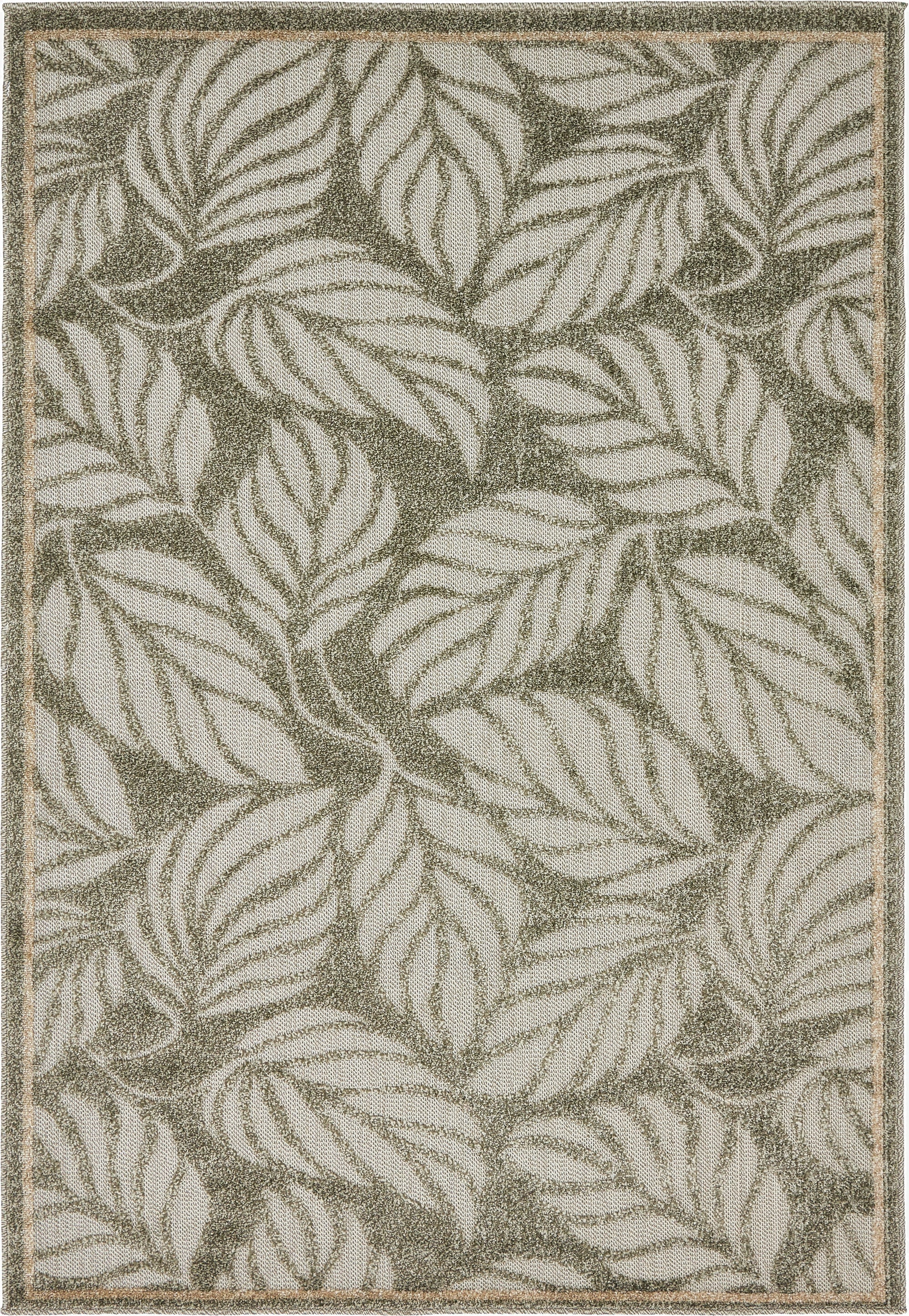  4' x 6'  Washable Botanical Indoor / Outdoor Rug