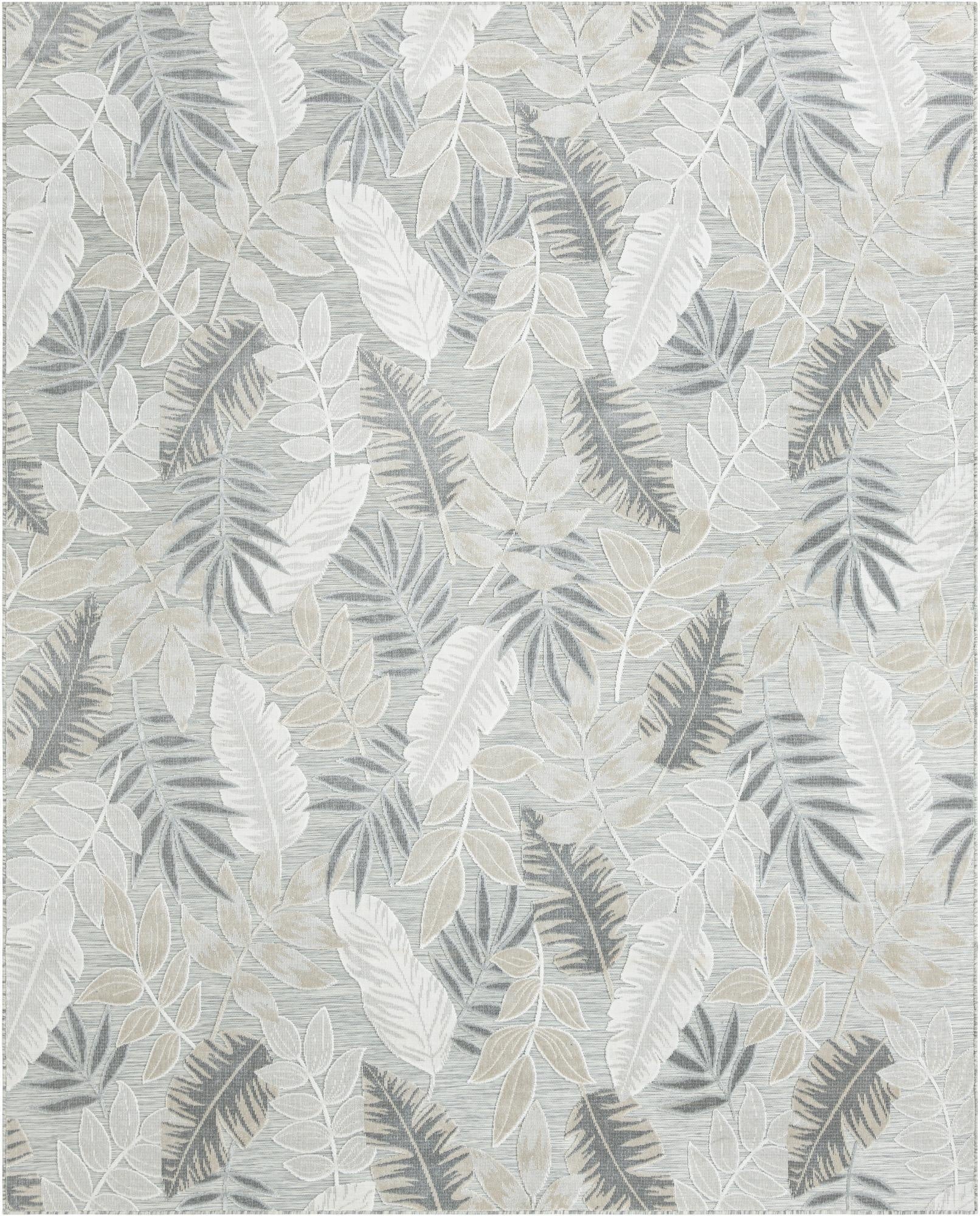  9' 9 x 12'  Washable Botanical Indoor / Outdoor Rug