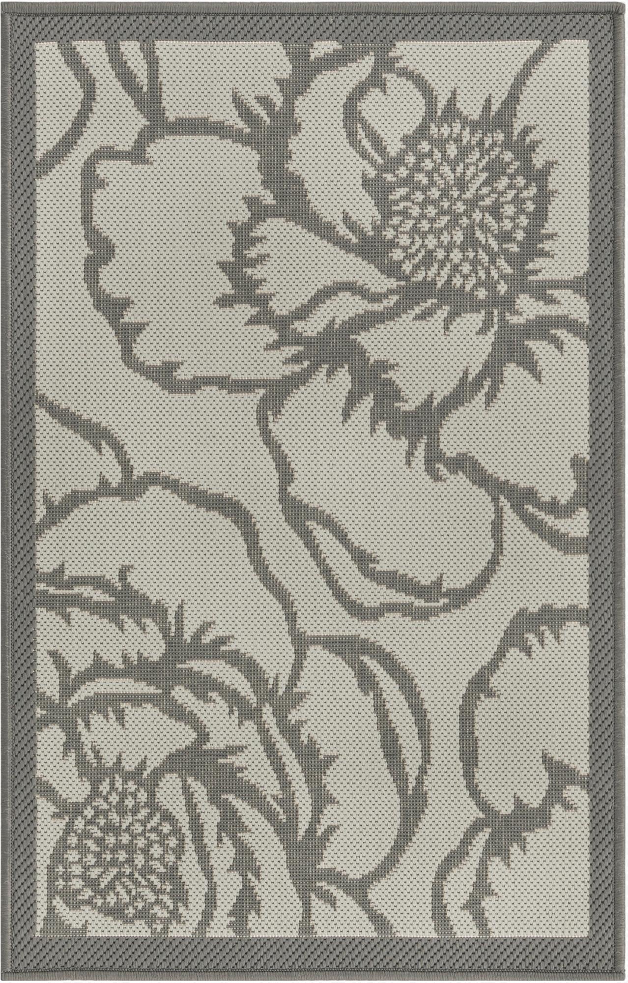  2' 2 x 3'  Washable Botanical Indoor / Outdoor Rug