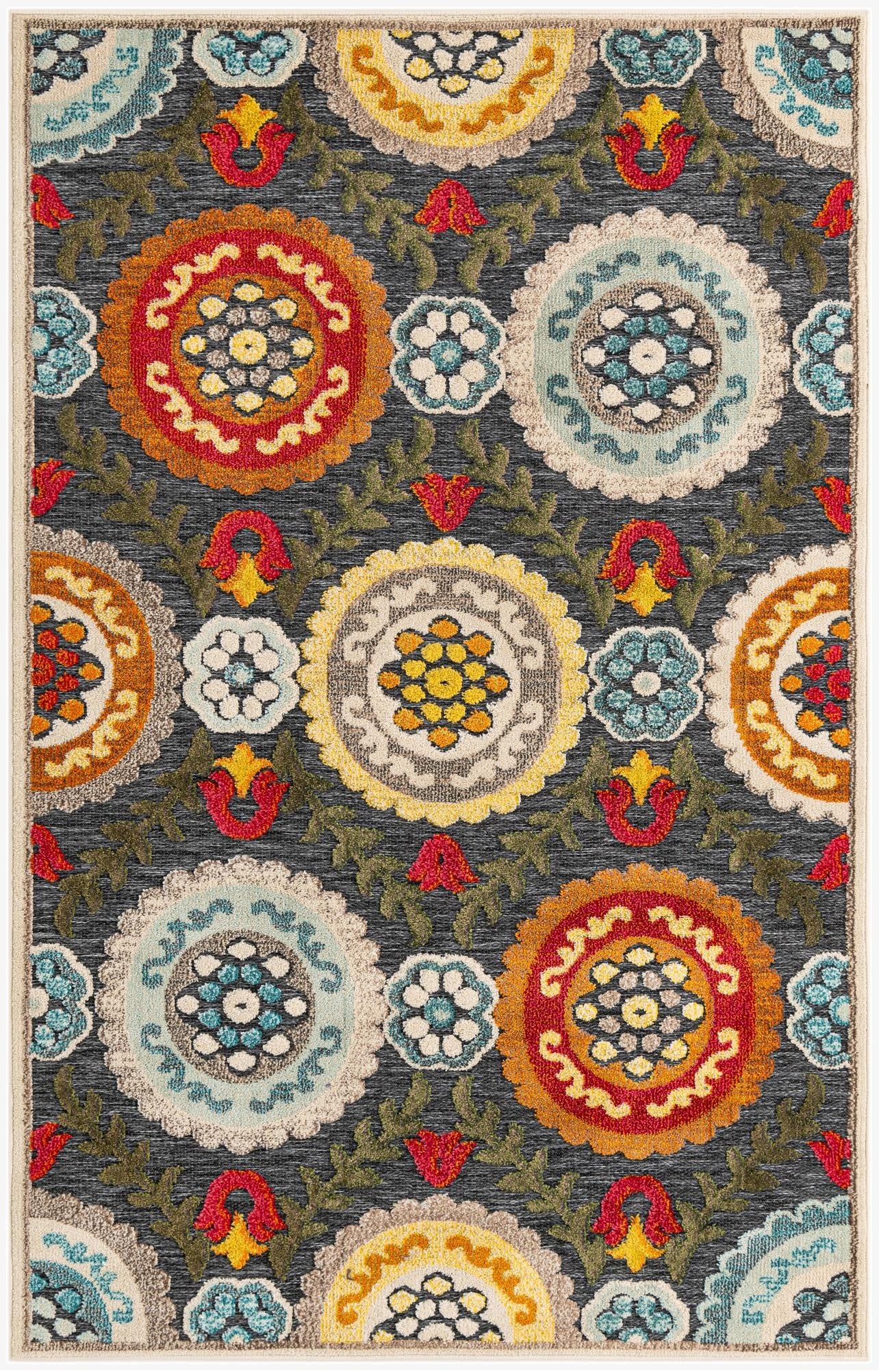  5' 3 x 8'  Washable Casablanca Indoor / Outdoor Rug