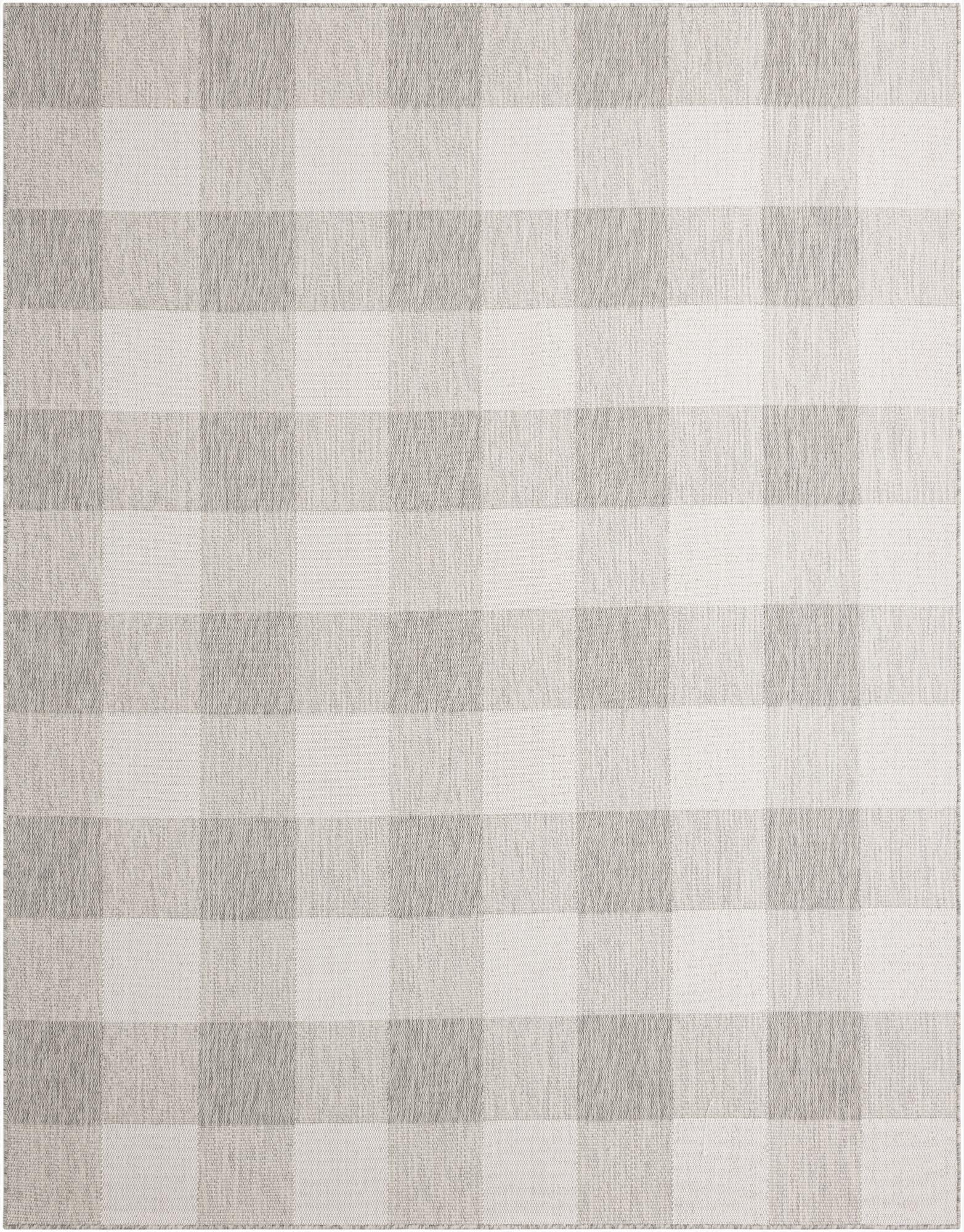  7' 10 x 10'  Washable Checkered Indoor / Outdoor Rug
