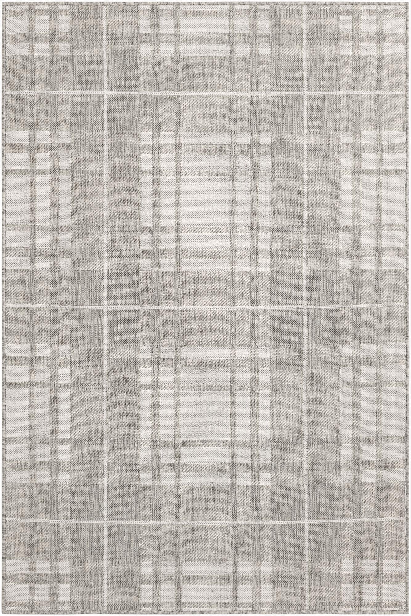  4' x 6'  Washable Checkered Indoor / Outdoor Rug