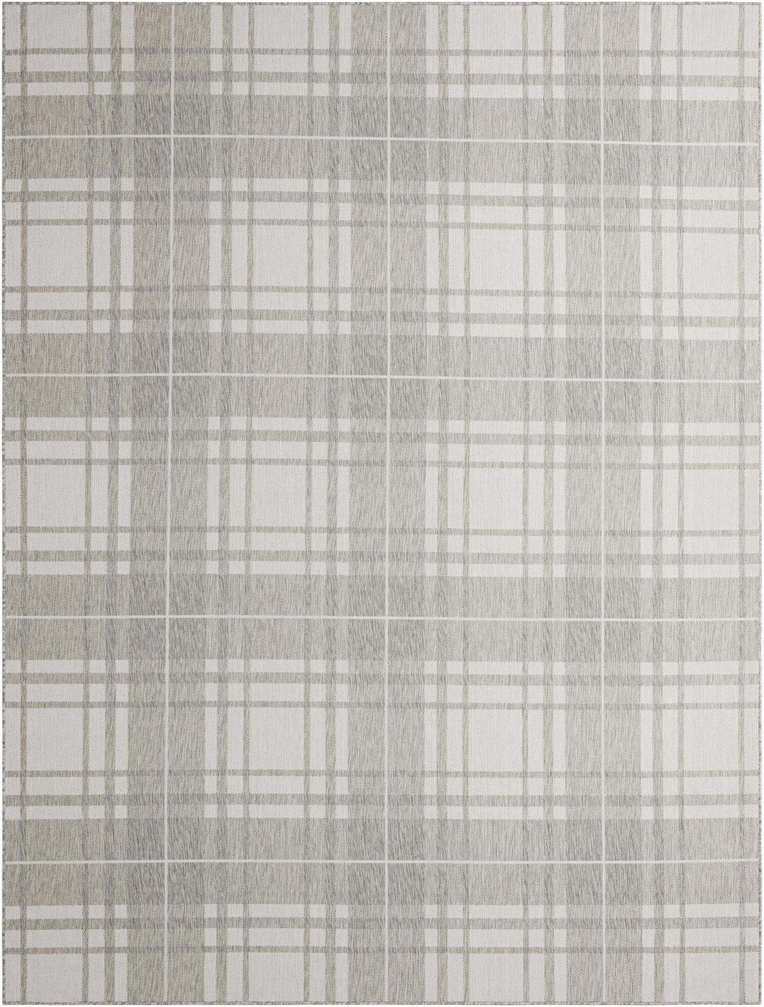  9' x 12'  Washable Checkered Indoor / Outdoor Rug