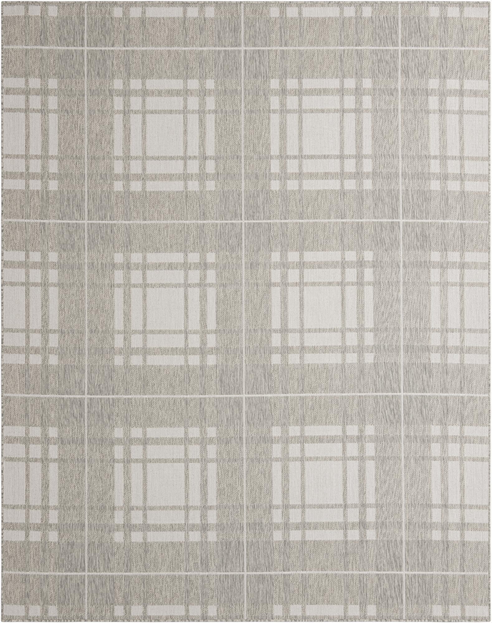  7' 10 x 10'  Washable Checkered Indoor / Outdoor Rug