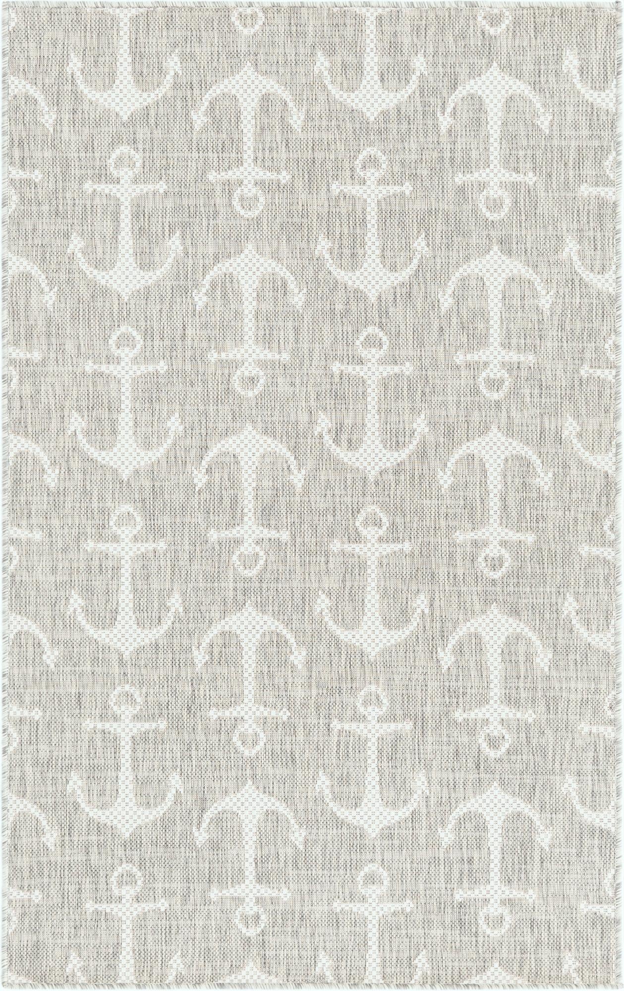  3' x 5' 3  Washable Coastal Indoor / Outdoor Rug