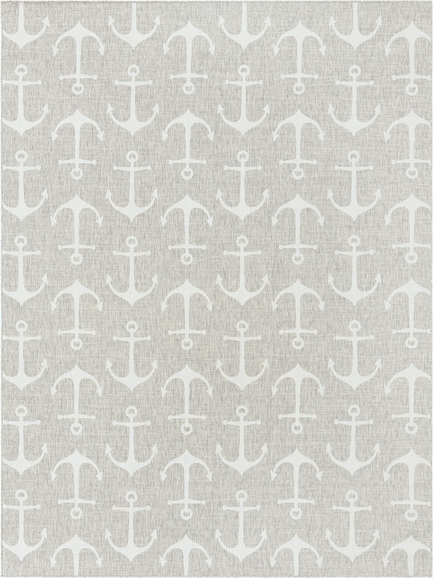  10' x 13'  Washable Coastal Indoor / Outdoor Rug