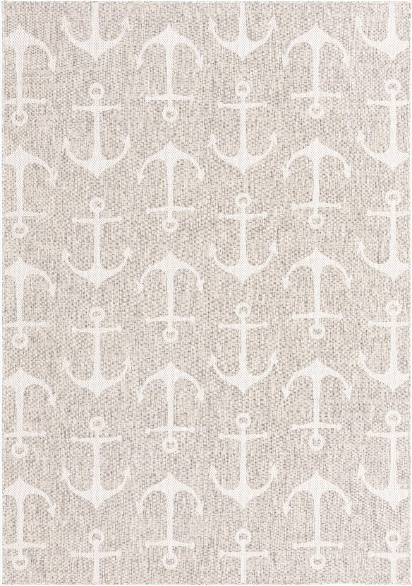  7' x 10'  Washable Coastal Indoor / Outdoor Rug