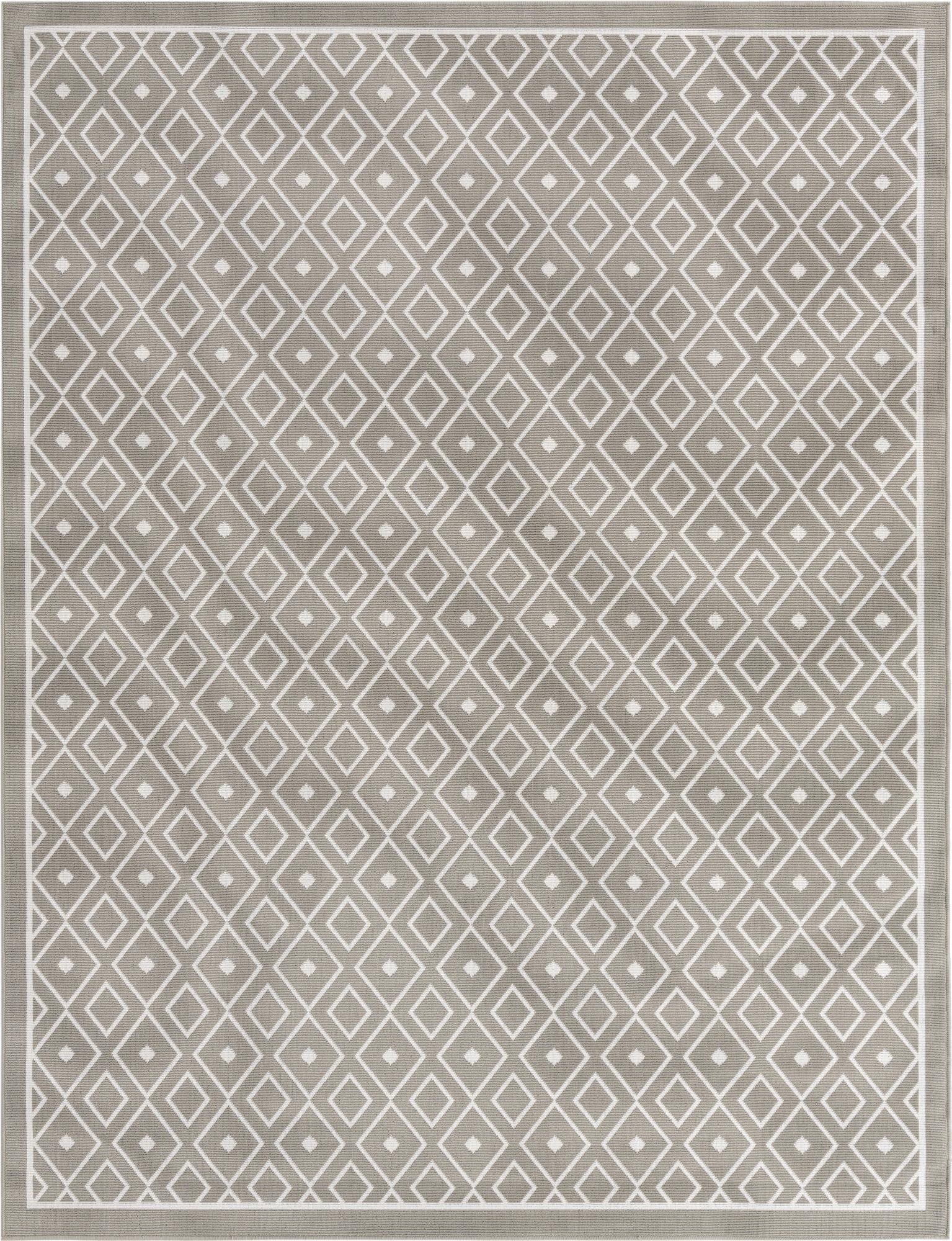  7' 10 x 10'  Washable Lattice Indoor / Outdoor Rug