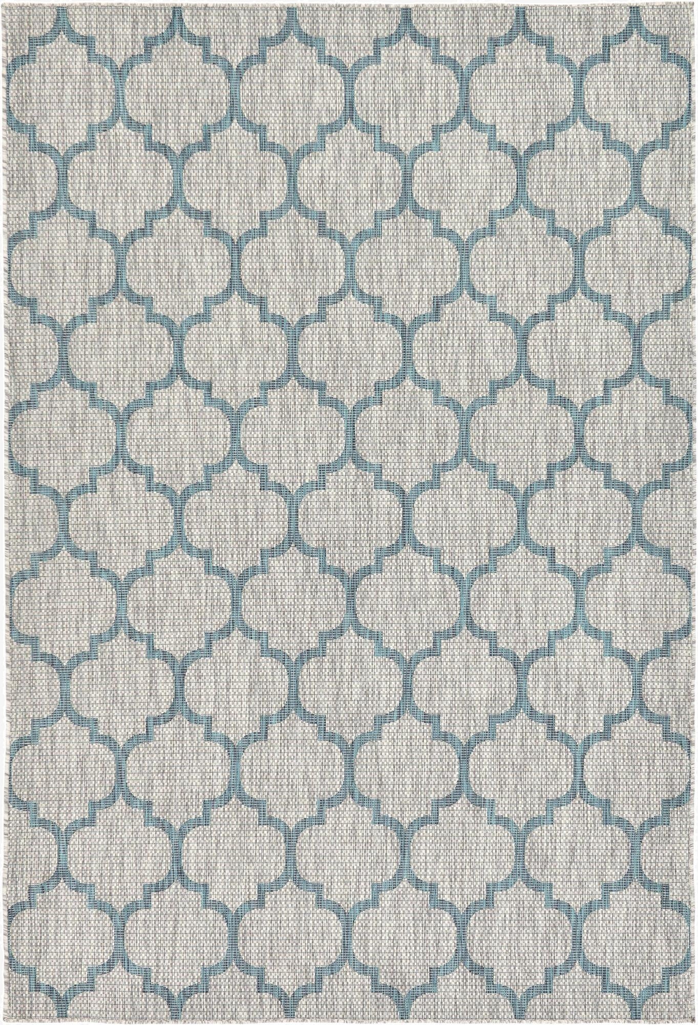  6' x 9'  Washable Lattice Indoor / Outdoor Rug