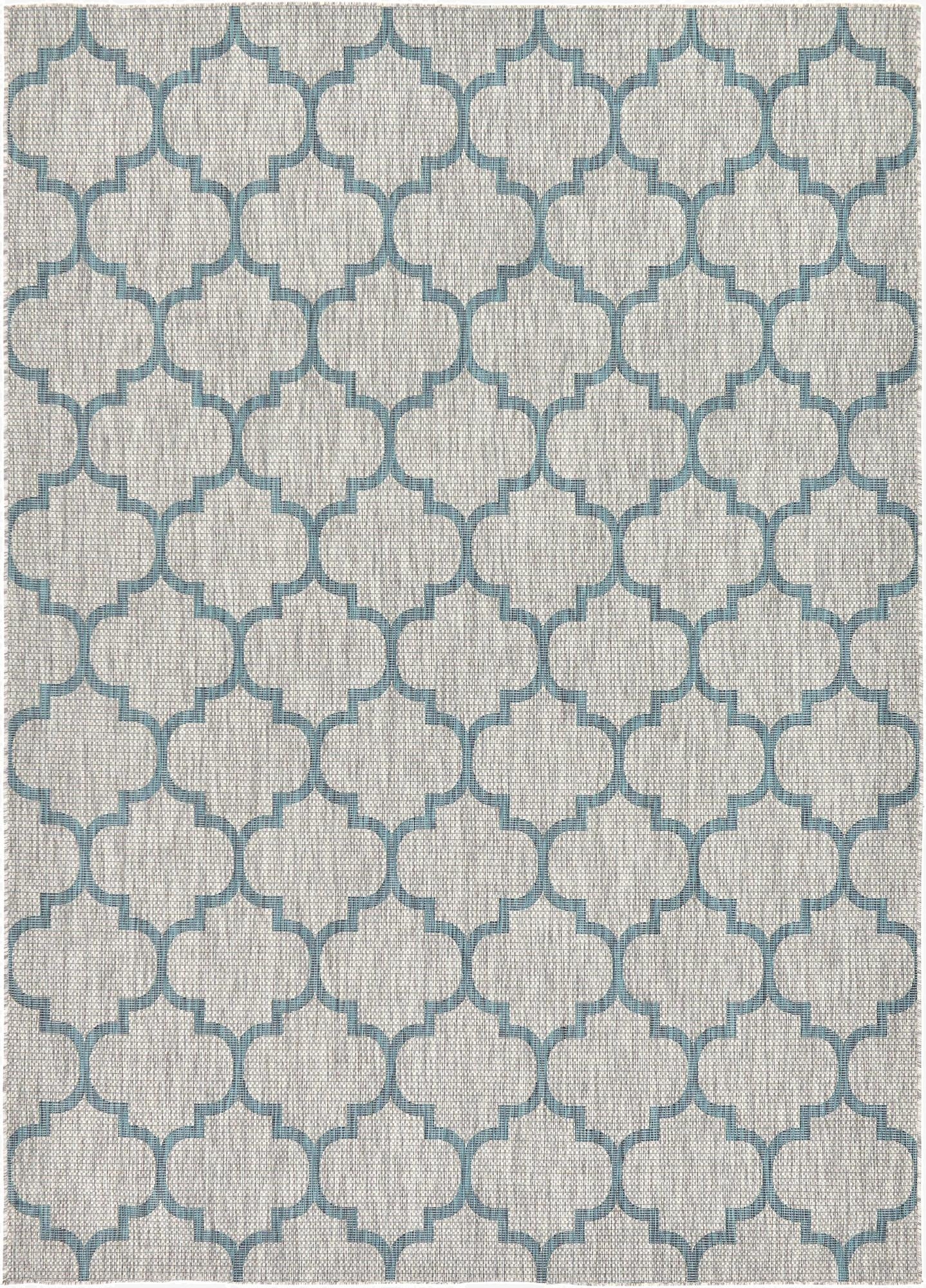  7' 10 x 11'  Washable Lattice Indoor / Outdoor Rug