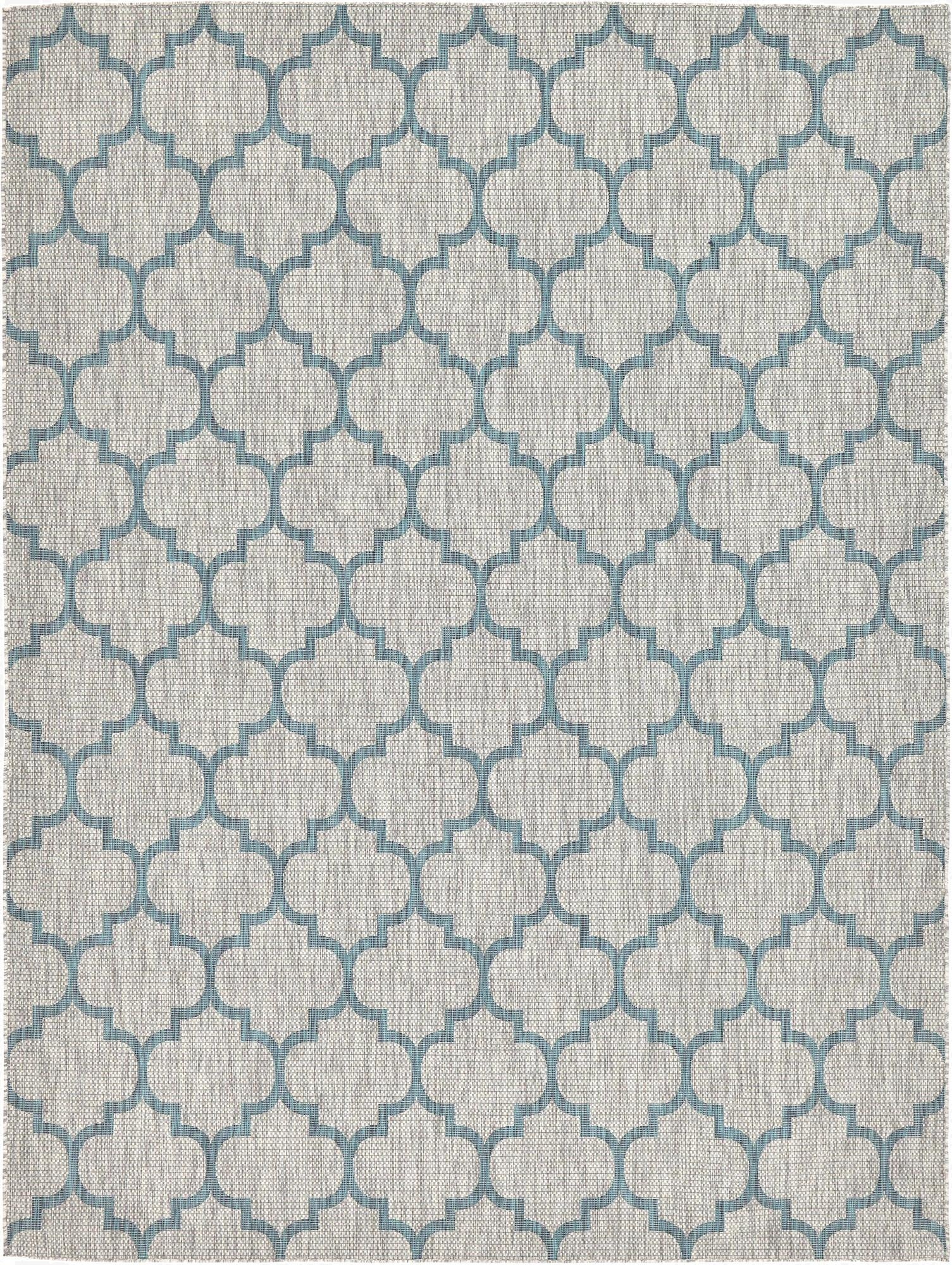  9' x 12'  Washable Lattice Indoor / Outdoor Rug
