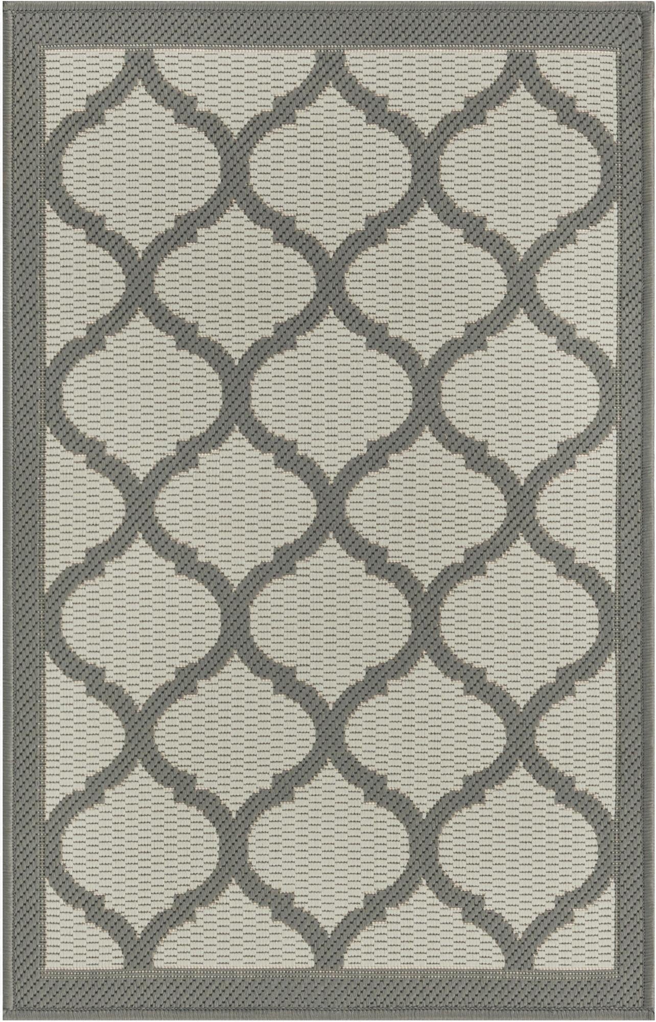  2' x 3'  Washable Lattice Indoor / Outdoor Rug