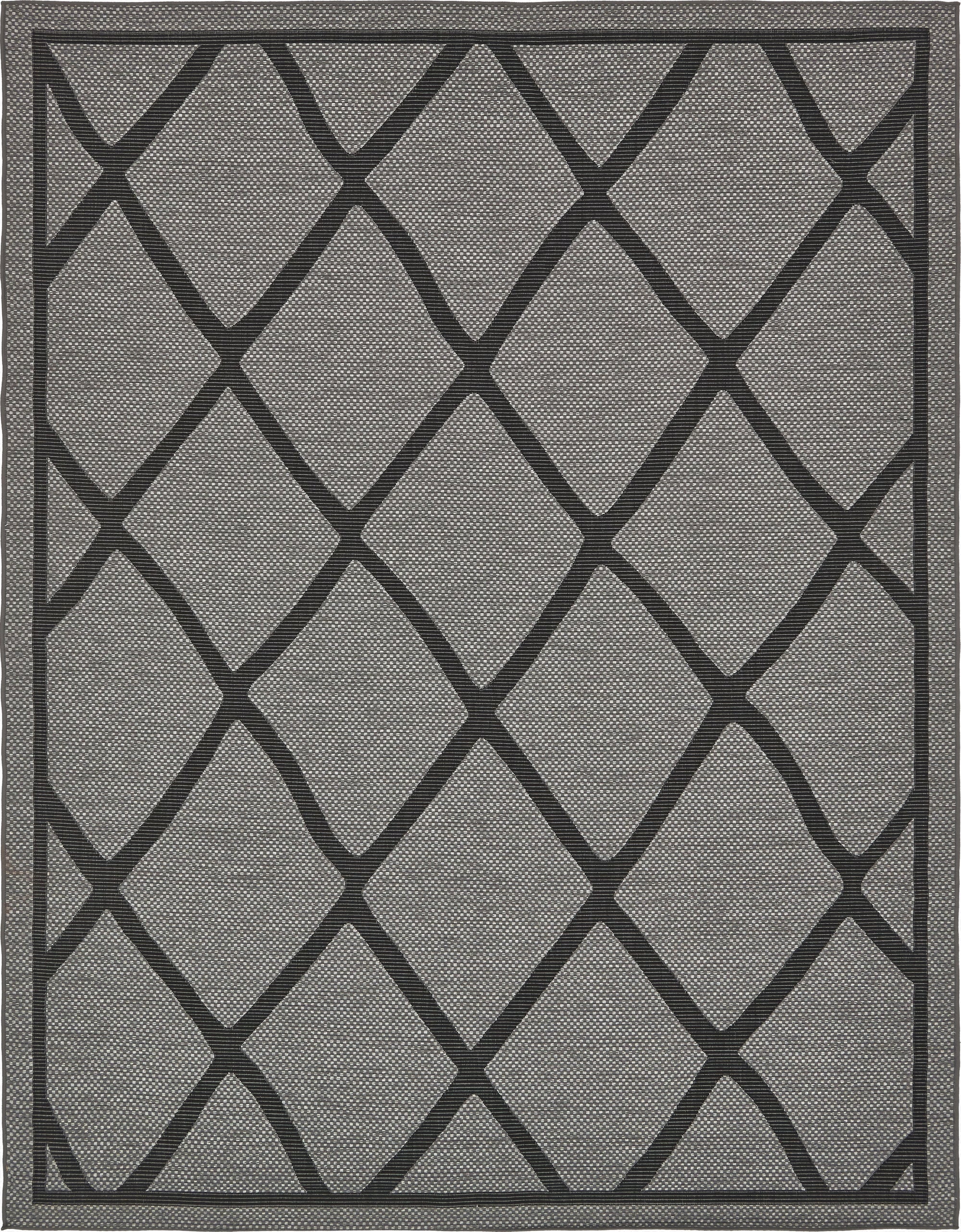  9' x 12'  Washable Lattice Indoor / Outdoor Rug