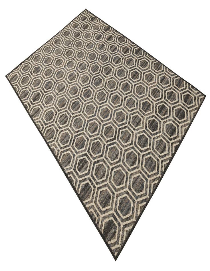 Detail image of  5' 3 x 7' 8  Washable Modern Indoor / Outdoor Rug