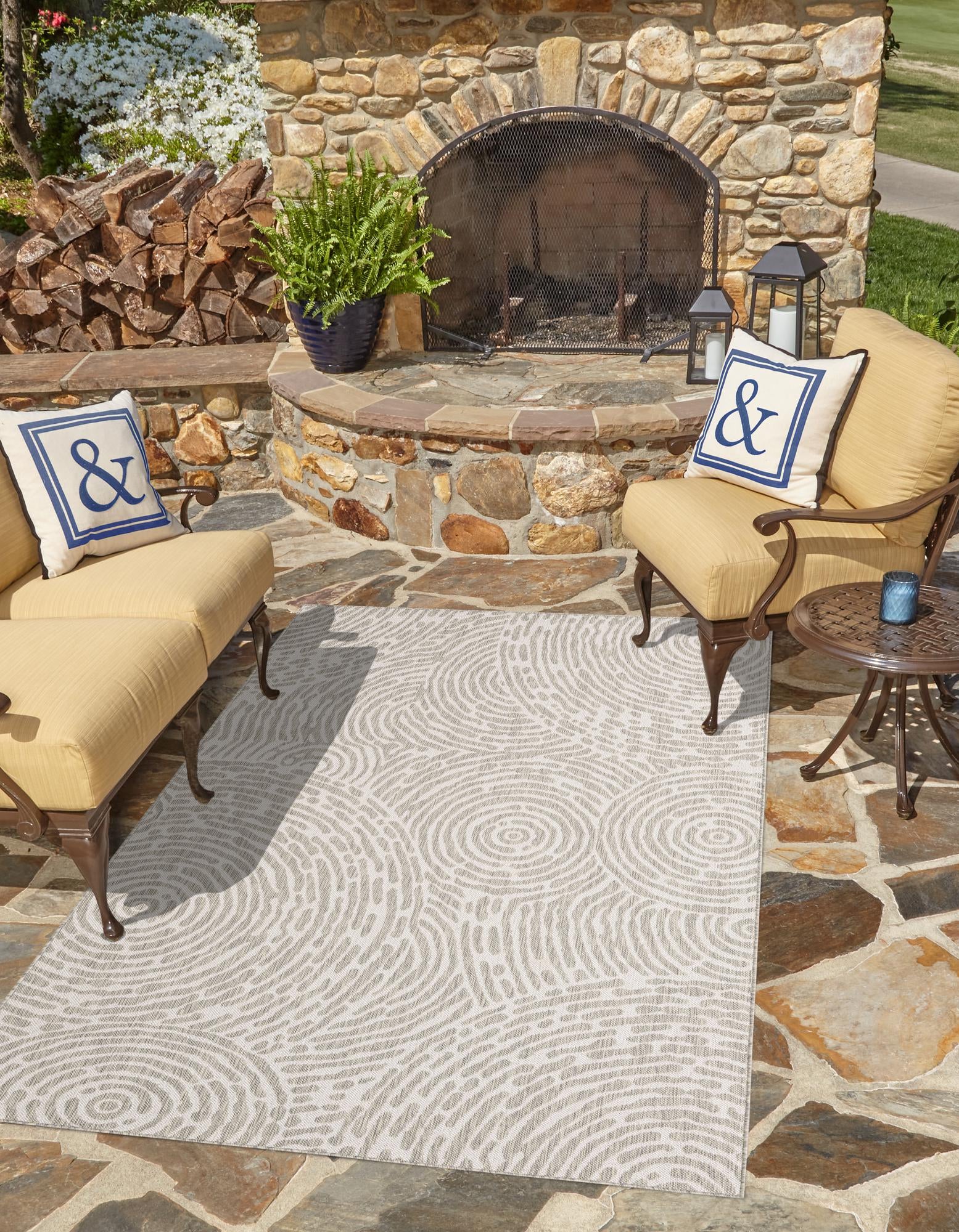 Gray 6' x 9' Modern Indoor / Outdoor Rug | Rugs.com