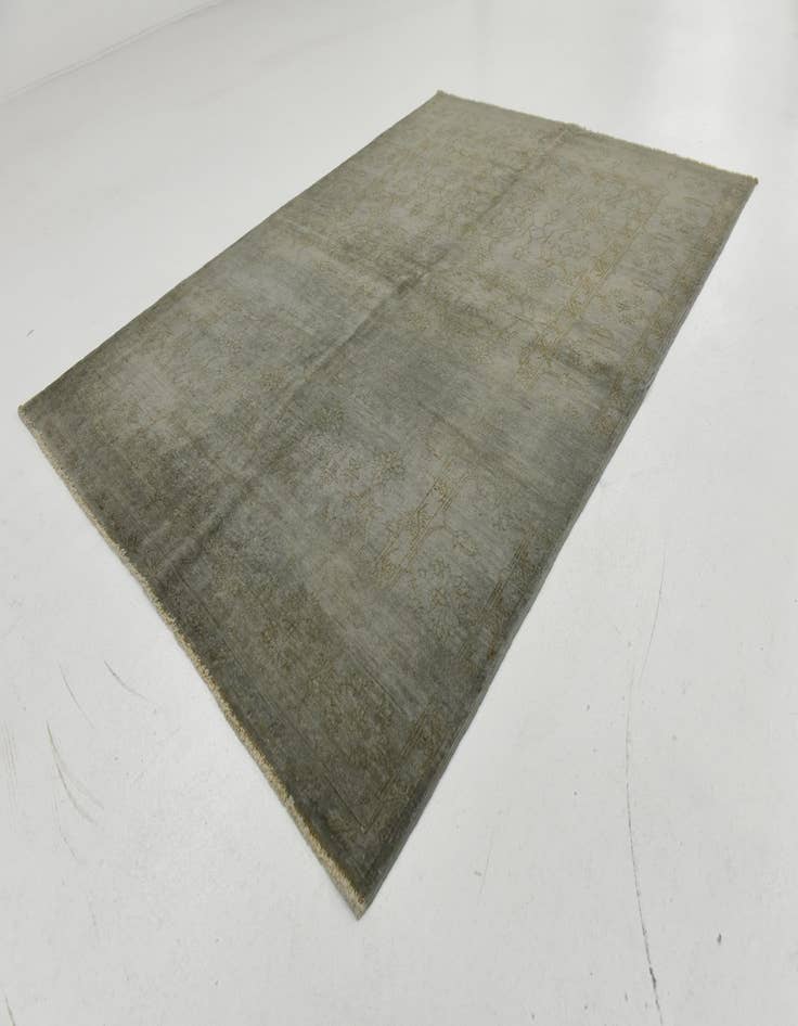 Detail image of  4' 9 x 6' 6  Hand Knotted Over-Dyed Ziegler Rug