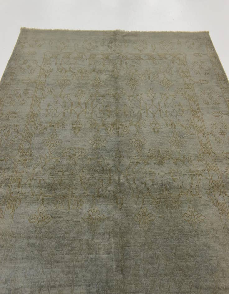 Detail image of  4' 9 x 6' 6  Hand Knotted Over-Dyed Ziegler Rug