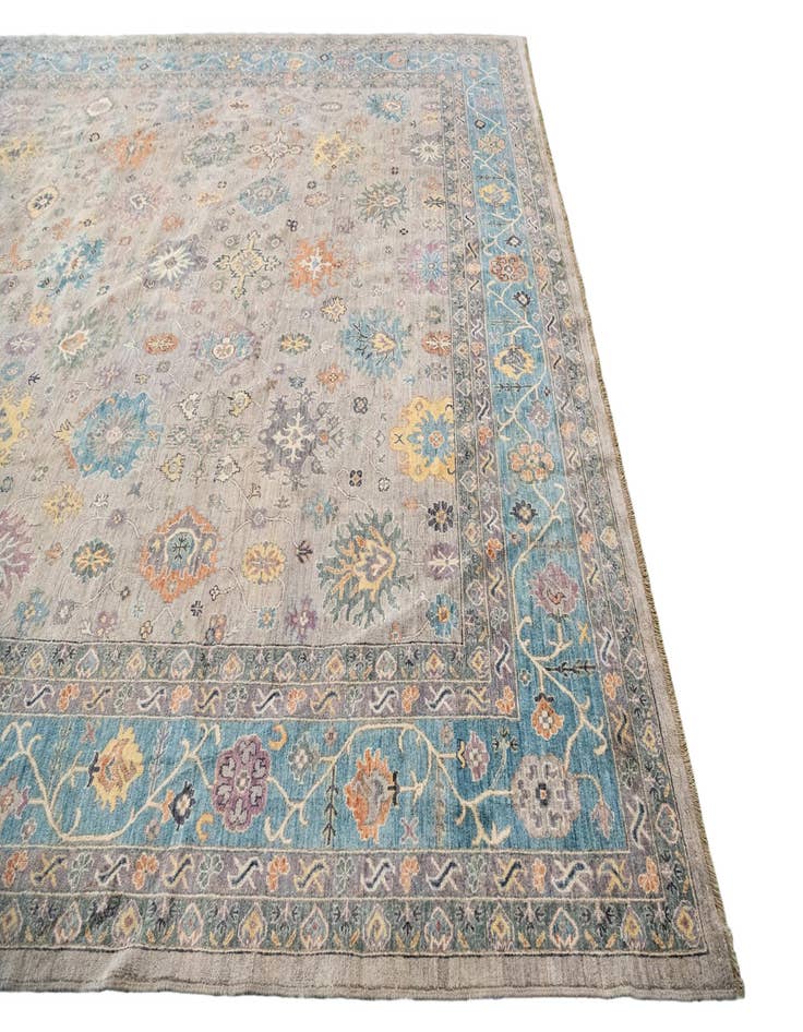 Detail image of  13' 3 x 19' 2  Hand Knotted Peshawar Ziegler Rug
