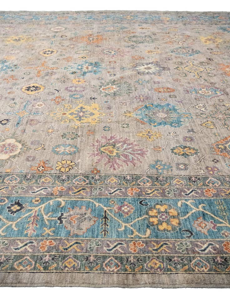 Detail image of  13' 3 x 19' 2  Hand Knotted Peshawar Ziegler Rug