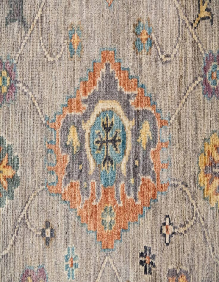 Detail image of  13' 3 x 19' 2  Hand Knotted Peshawar Ziegler Rug