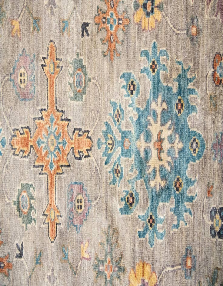 Detail image of  13' 3 x 19' 2  Hand Knotted Peshawar Ziegler Rug
