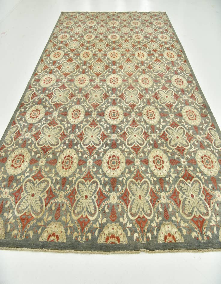 Detail image of  10' x 13' 6  Hand Knotted Peshawar Ziegler Rug