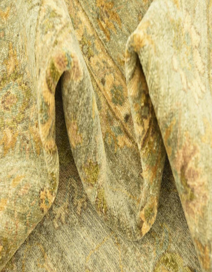 Detail image of  6' 6 x 9' 4  Hand Knotted Peshawar Ziegler Rug