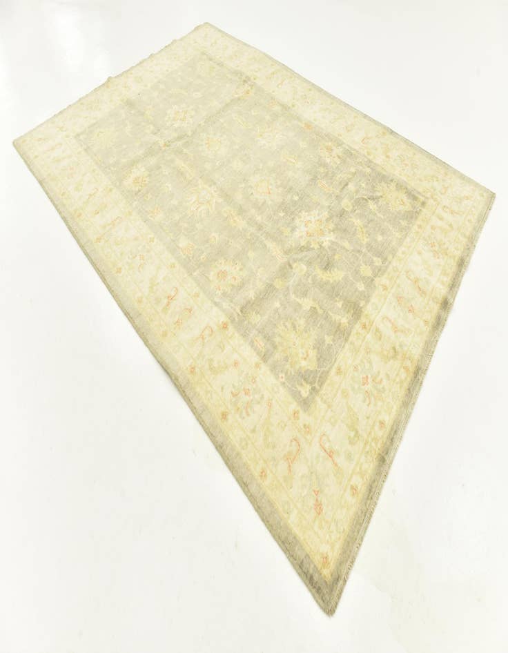 Detail image of  6' 5 x 9' 9  Hand Knotted Peshawar Ziegler Rug