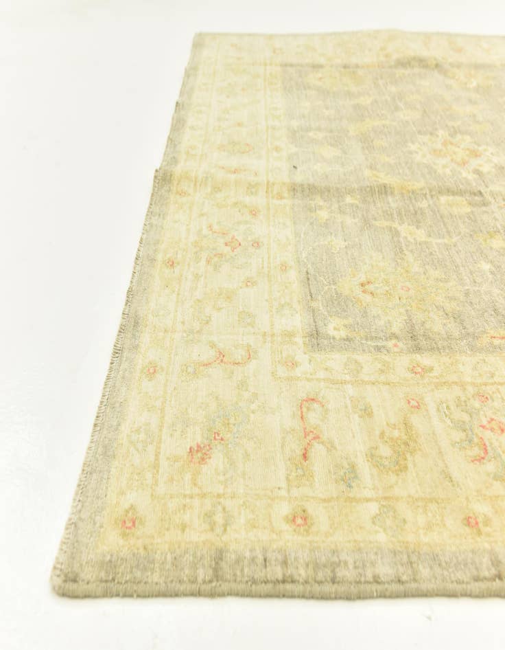 Detail image of  6' 5 x 9' 9  Hand Knotted Peshawar Ziegler Rug