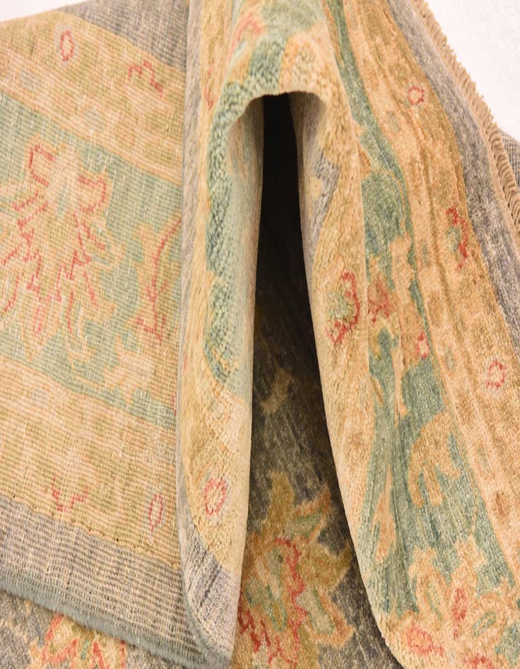 Detail image of  6' 11 x 10' 10  Hand Knotted Peshawar Ziegler Rug