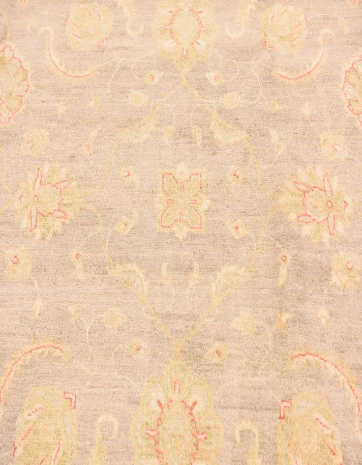 Detail image of  6' 8 x 9' 7  Hand Knotted Peshawar Ziegler Rug
