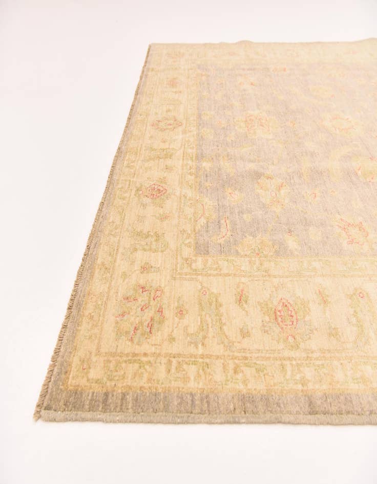 Detail image of  6' 8 x 9' 7  Hand Knotted Peshawar Ziegler Rug