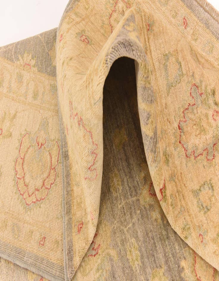 Detail image of  6' 9 x 10'  Hand Knotted Peshawar Ziegler Rug