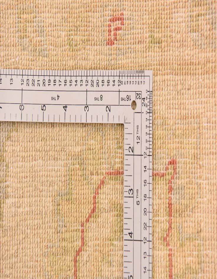 Detail image of  6' 9 x 10'  Hand Knotted Peshawar Ziegler Rug