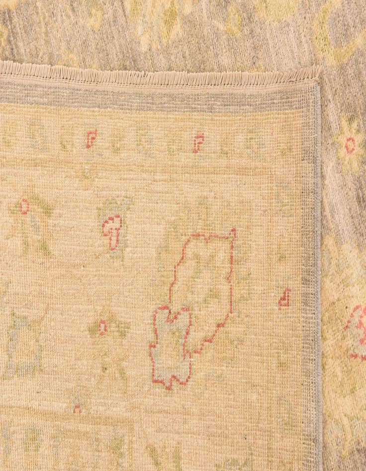 Detail image of  6' 9 x 10'  Hand Knotted Peshawar Ziegler Rug