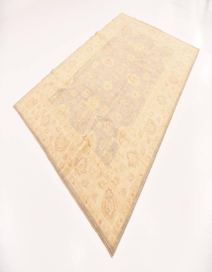 Detail image of  6' 9 x 10'  Hand Knotted Peshawar Ziegler Rug