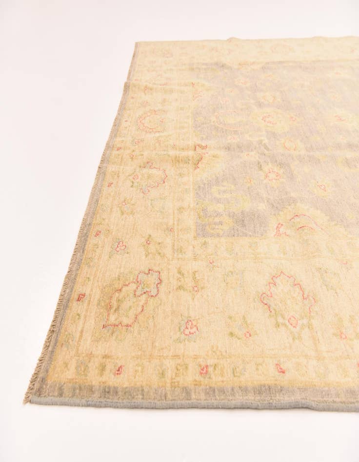 Detail image of  6' 9 x 10'  Hand Knotted Peshawar Ziegler Rug