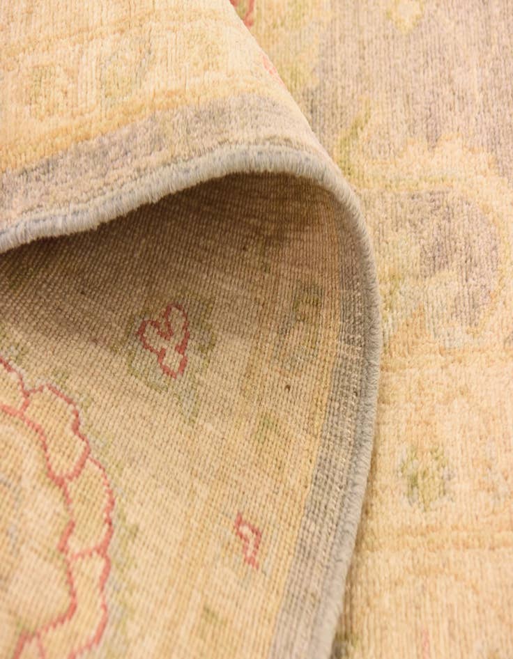 Detail image of  6' 9 x 10'  Hand Knotted Peshawar Ziegler Rug
