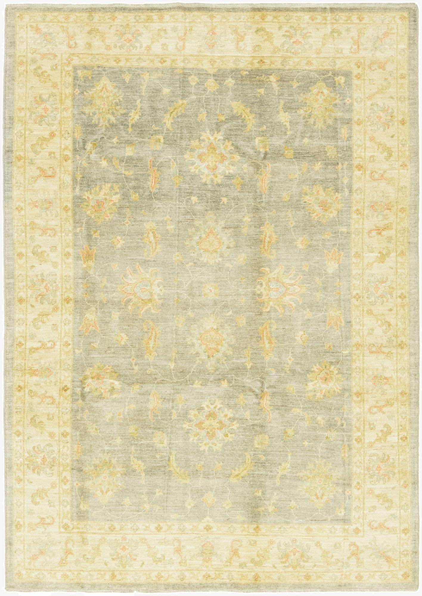  6' 5 x 9' 9  Hand Knotted Peshawar Ziegler Rug