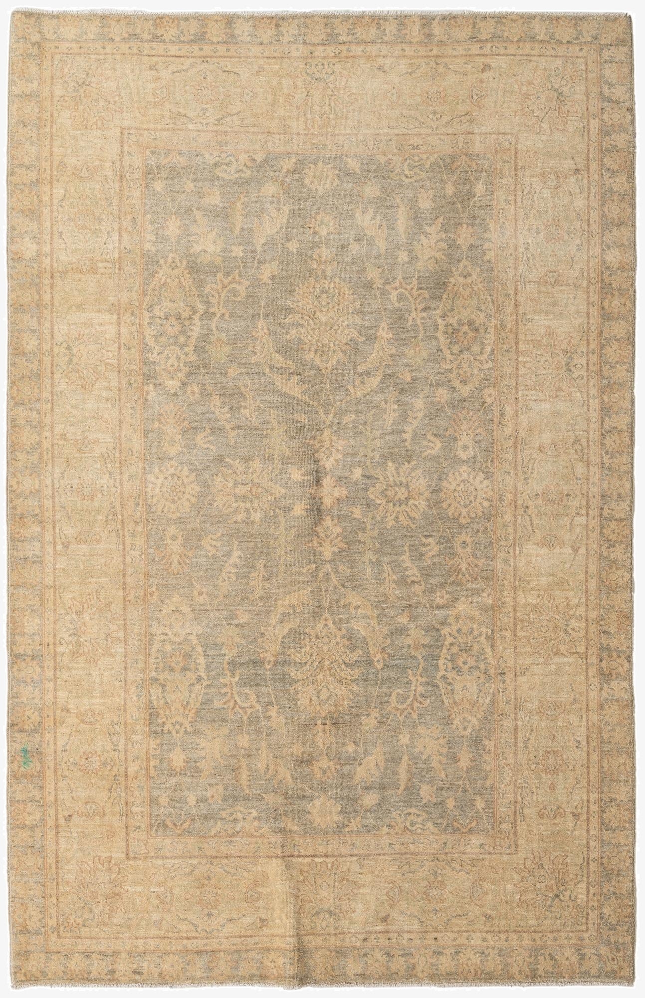  6' x 9' 4  Hand Knotted Peshawar Ziegler Rug
