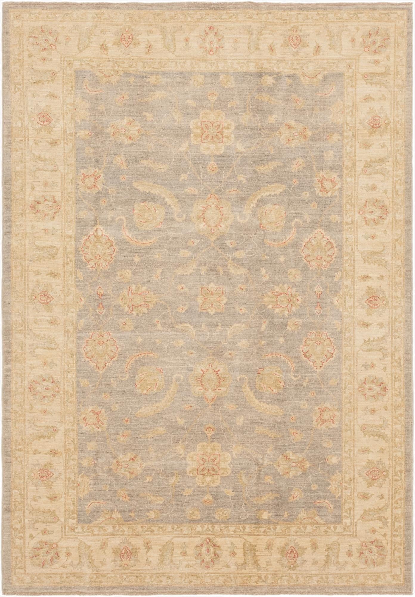  6' 8 x 9' 7  Hand Knotted Peshawar Ziegler Rug