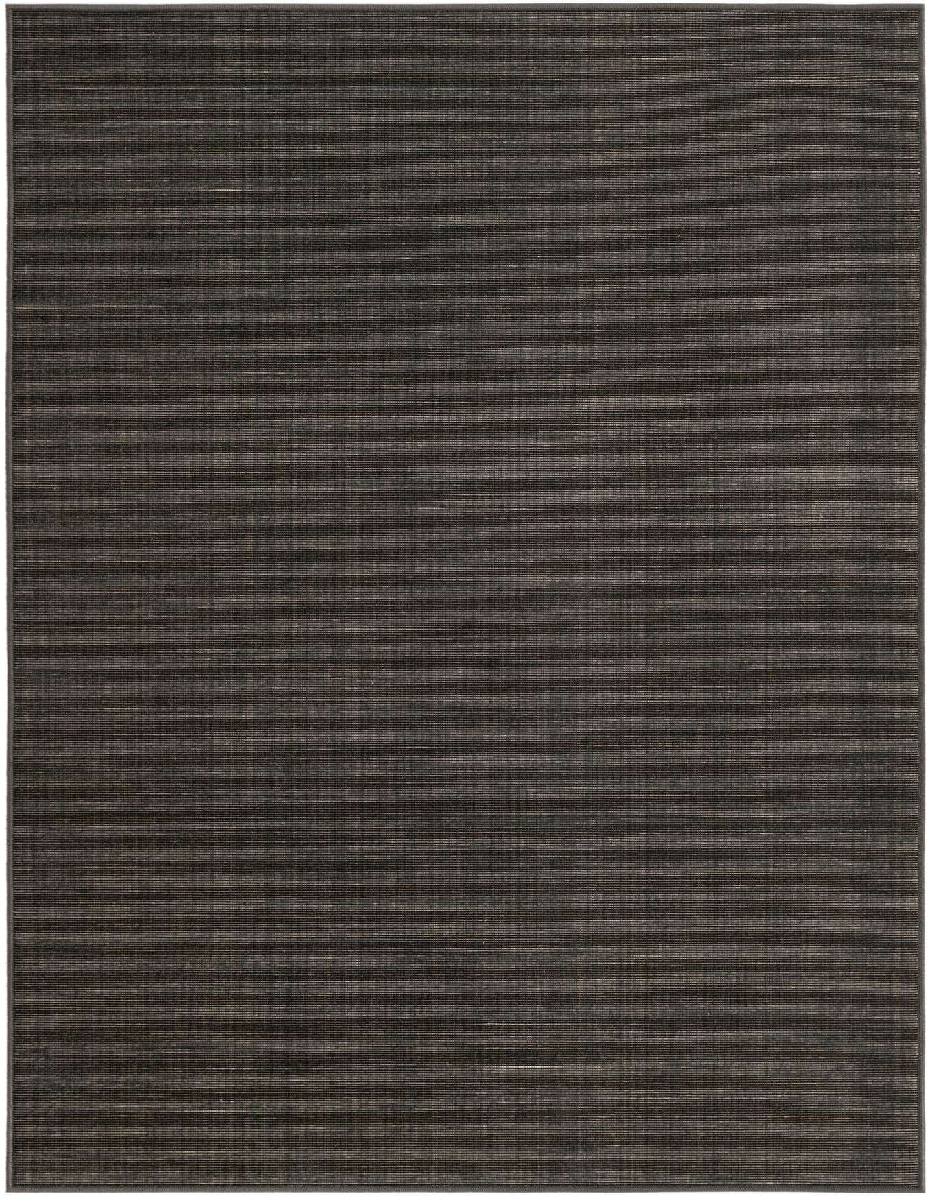 A 4x6 rectangular gray flatweave rug with a subtle horizontal striped texture, suitable for various indoor rooms.