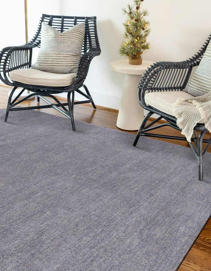 Detail image of  3' 3 x 5' 3  Hand Knotted Solid Gabbeh Wool Rug