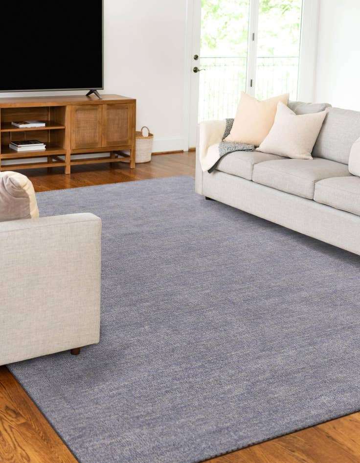 Detail image of  3' 3 x 5' 3  Hand Knotted Solid Gabbeh Wool Rug