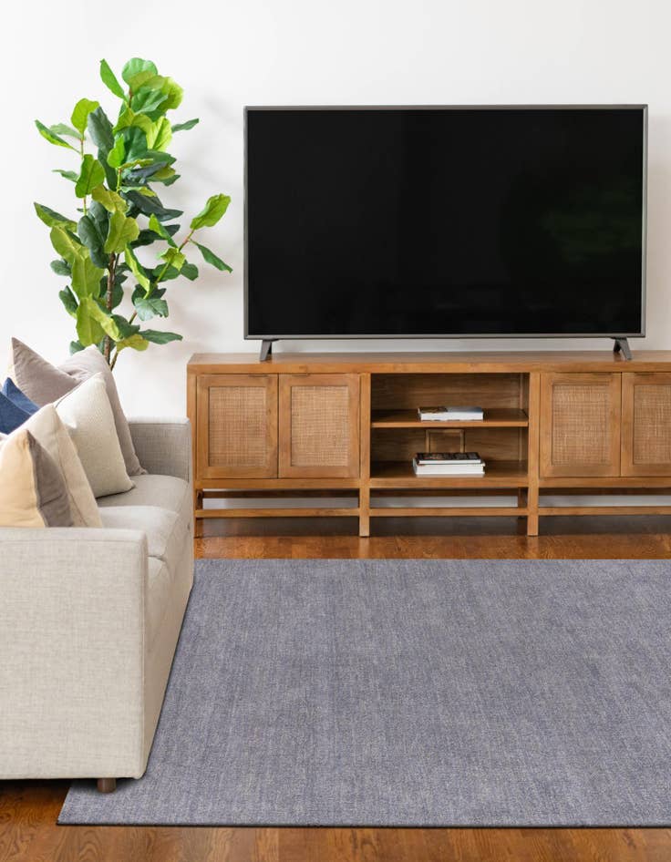 Detail image of  3' 3 x 5' 3  Hand Knotted Solid Gabbeh Wool Rug