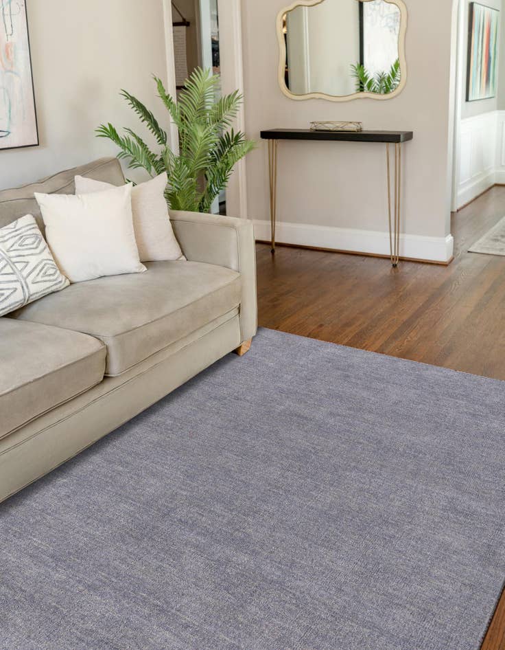 Detail image of  3' 3 x 5' 3  Hand Knotted Solid Gabbeh Wool Rug